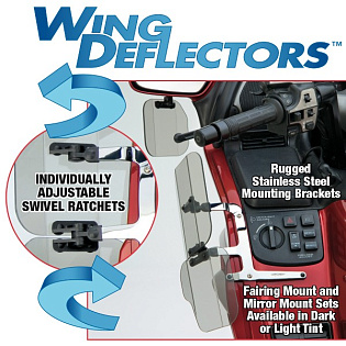 Боковая ветрозащита Wing Deflectors™ с регулированием (тонировка 95%)