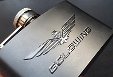 Фляга 90мл с объёмным 3D логотипом Goldwing