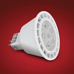 Лампа (MR16), белый свет, диодная, 12v, 7Wt, яркость 490 lm (1шт)