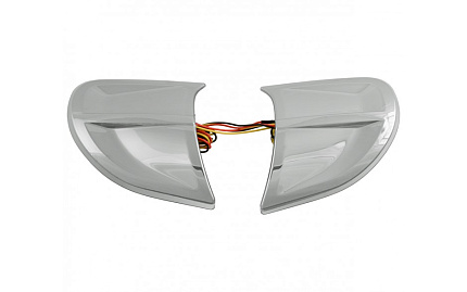 Накладки на уголки фар, хромированые с янтарным светом для GL1800, 01-17гг (пара)