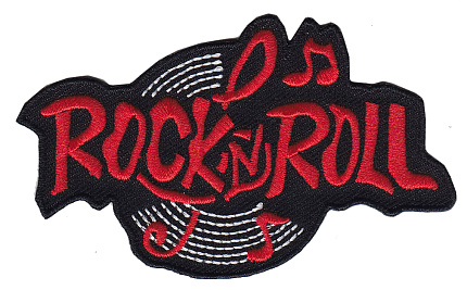 Нашивка (шеврон) Rock'n'roll, цвет красный, 9.1*5.5 см
