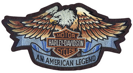 Нашивка (шеврон) Harley Davidson Motor (26,8 х 13,8 см)