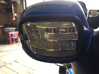 Диодная оптика в зеркала Гарабиты+Поворотники, с прозрачными линзами для всех GL1800