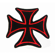 Нашивка "Мальтийский крест" размеры 6,5см*6,5см, с термоклеем
