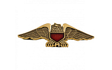 Эмблема Орел золотой с красным 8см*2,5см (1шт)