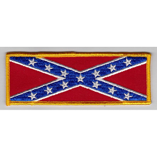 Нашивка "Флаг Конфедерации" 14см*5см, с термоклеем