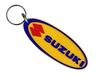 Брелок для ключей SUZUKI Yellow-Blue (резина) 