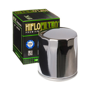 Масляный фильтр HiFLO, HD V-Rod 02-16гг, хромированый корпус