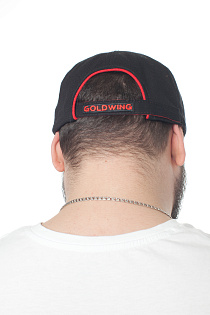 Кепка с вышитым козырьком и логотипом Goldwing, красная вышивка