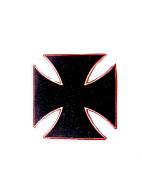 Нашивка "Мальтийский крест" размеры 12,5см*12,5см, с термоклеем