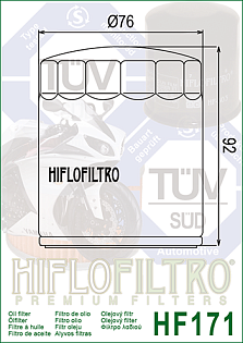 Масляный фильтр HiFLO, HD Twin Cam & CVO, хромированый корпус